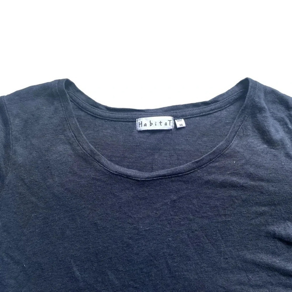 HABITAT Black Linin Knot Front Tee size XS - Picture 2 of 8